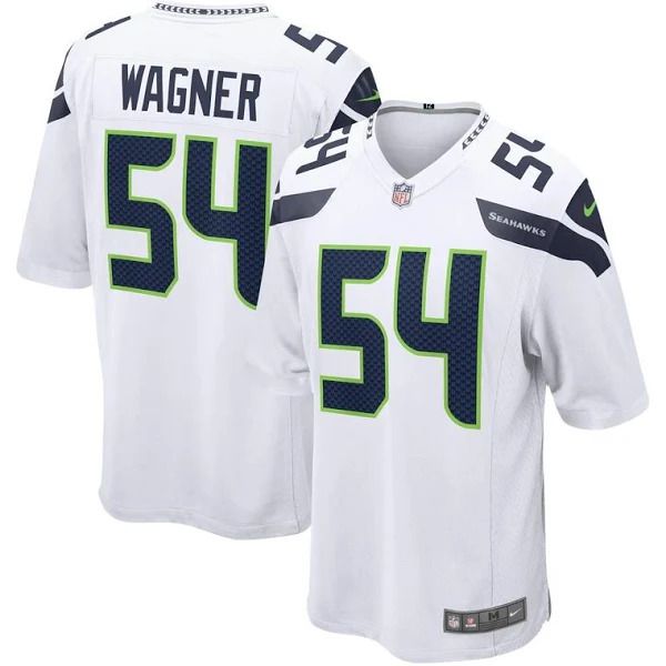 Men Seattle Seahawks #54 Bobby Wagner Nike White Game NFL Jersey